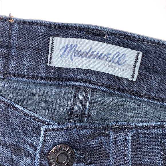 Madewell Skinny Zip Ankle Rebel Dark Moto Jeans 24 - Picture 5 of 8